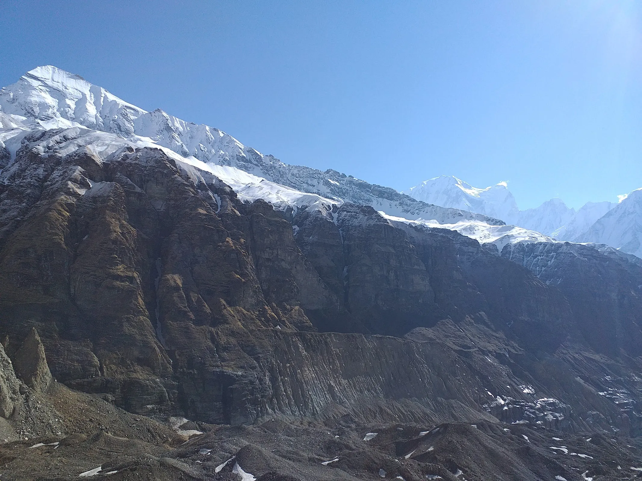 Snow-capped Himalayan peaks above Upper Mustang